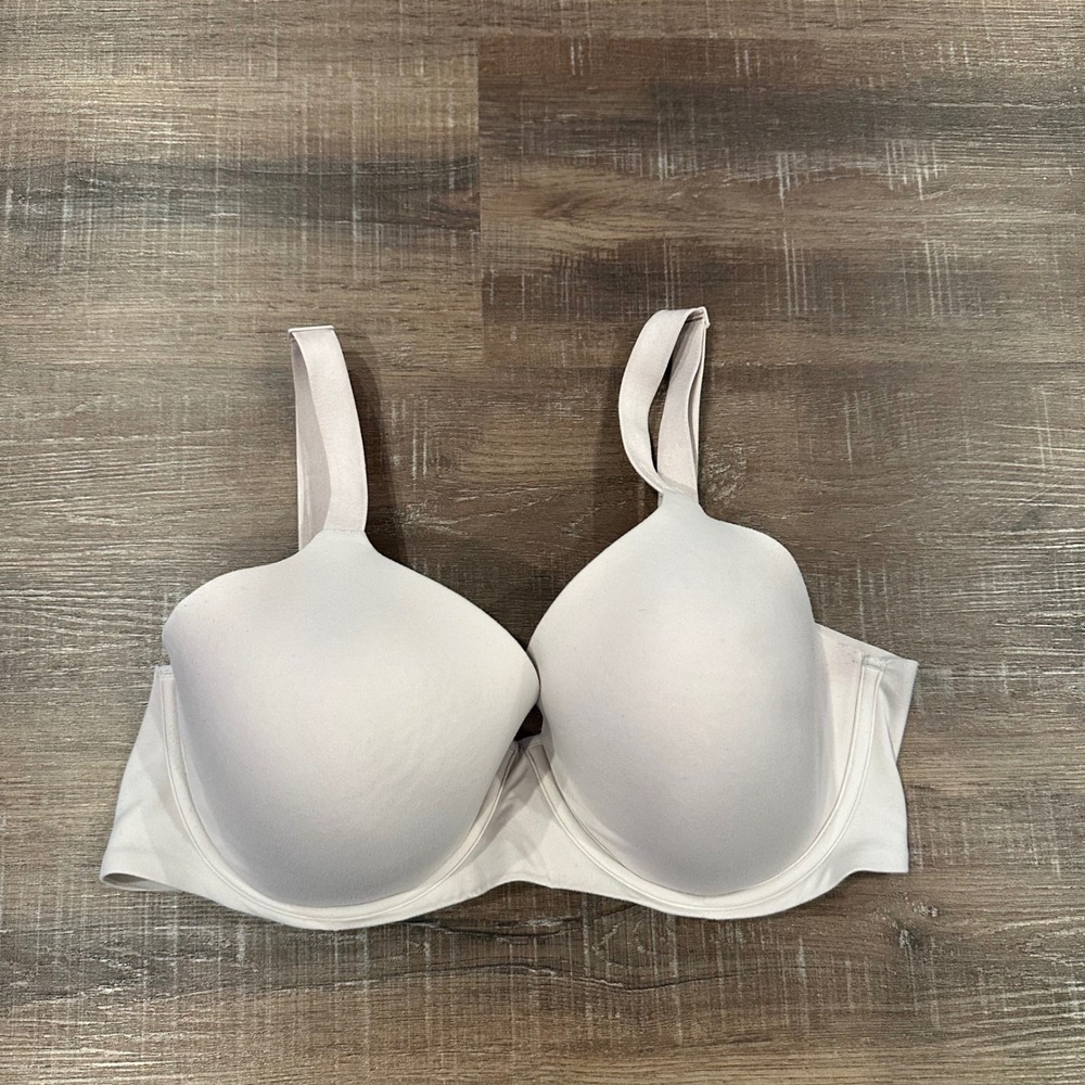 Aerie Smoothez Full Coverage Lightly‎ Lined Bra 34DD Light Beige Nude Seamless